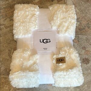UGG Adalee White Fuzzy Throw